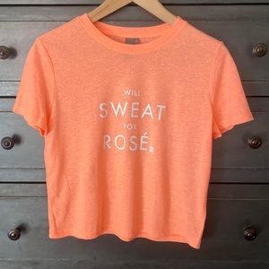 NWOT Sweaty Betty London Cropped T-Shirt Small